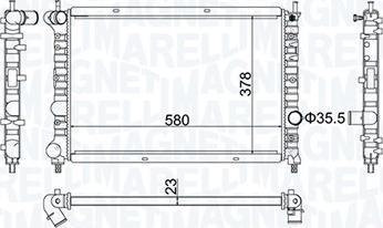 Magneti Marelli 350213192100 - Radiateur, refroidissement du moteur cwaw.fr