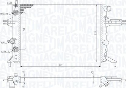 Magneti Marelli 350213192800 - Radiateur, refroidissement du moteur cwaw.fr