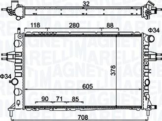 Magneti Marelli 350213192300 - Radiateur, refroidissement du moteur cwaw.fr