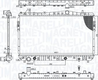 Magneti Marelli 350213197500 - Radiateur, refroidissement du moteur cwaw.fr