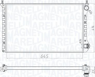 Magneti Marelli 350213143800 - Radiateur, refroidissement du moteur cwaw.fr