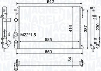 Magneti Marelli 350213159400 - Radiateur, refroidissement du moteur cwaw.fr