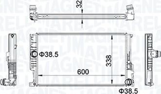 Magneti Marelli 350213159600 - Radiateur, refroidissement du moteur cwaw.fr