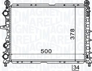 Magneti Marelli 350213154600 - Radiateur, refroidissement du moteur cwaw.fr