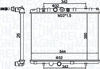 Magneti Marelli 350213156100 - Radiateur, refroidissement du moteur cwaw.fr