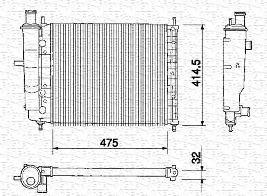 Magneti Marelli 350213151000 - Radiateur, refroidissement du moteur cwaw.fr