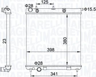 Magneti Marelli 350213153700 - Radiateur, refroidissement du moteur cwaw.fr