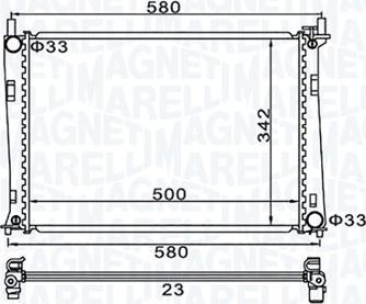 Magneti Marelli 350213152600 - Radiateur, refroidissement du moteur cwaw.fr