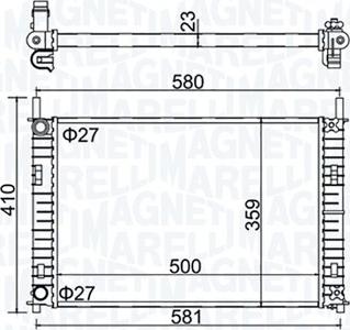 Magneti Marelli 350213152700 - Radiateur, refroidissement du moteur cwaw.fr