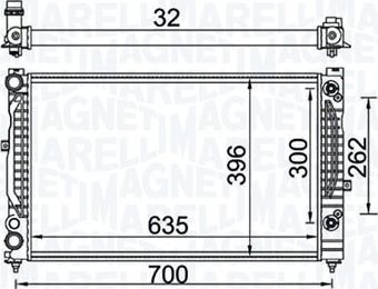 Magneti Marelli 350213157600 - Radiateur, refroidissement du moteur cwaw.fr