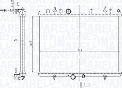 Magneti Marelli 350213164700 - Radiateur, refroidissement du moteur cwaw.fr