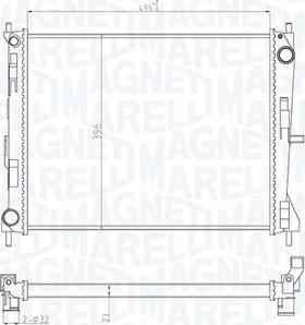 Magneti Marelli 350213165300 - Radiateur, refroidissement du moteur cwaw.fr