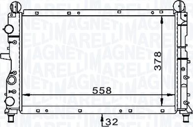 Magneti Marelli 350213168900 - Radiateur, refroidissement du moteur cwaw.fr