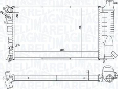 Magneti Marelli 350213168400 - Radiateur, refroidissement du moteur cwaw.fr