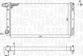 Magneti Marelli 350213168000 - Radiateur, refroidissement du moteur cwaw.fr