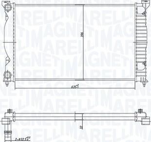 Magneti Marelli 350213168200 - Radiateur, refroidissement du moteur cwaw.fr