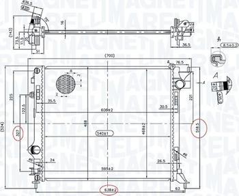 Magneti Marelli 350213163200 - Radiateur, refroidissement du moteur cwaw.fr