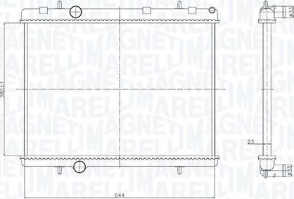 Magneti Marelli 350213167800 - Radiateur, refroidissement du moteur cwaw.fr