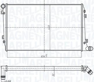 Magneti Marelli 350213167300 - Radiateur, refroidissement du moteur cwaw.fr