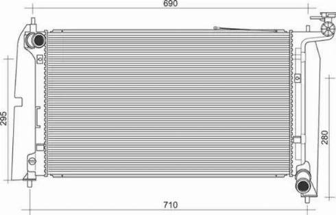 Magneti Marelli 350213104009 - Radiateur, refroidissement du moteur cwaw.fr