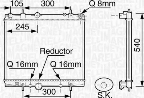 Magneti Marelli 350213108800 - Radiateur, refroidissement du moteur cwaw.fr