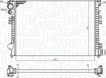 Magneti Marelli 350213102700 - Radiateur, refroidissement du moteur cwaw.fr