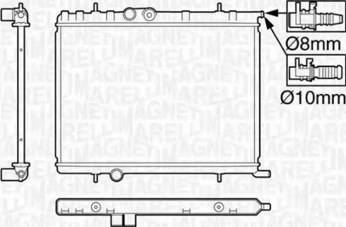 Magneti Marelli 350213119900 - Radiateur, refroidissement du moteur cwaw.fr