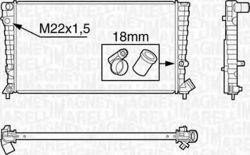 Magneti Marelli 350213119500 - Radiateur, refroidissement du moteur cwaw.fr