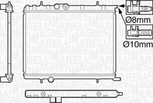 Magneti Marelli 350213119600 - Radiateur, refroidissement du moteur cwaw.fr