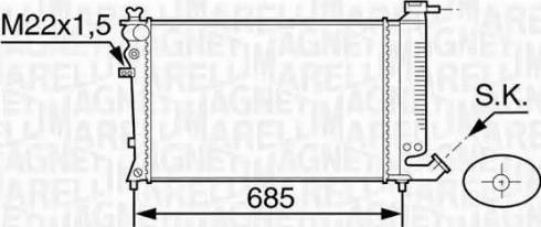 Magneti Marelli 350213119100 - Radiateur, refroidissement du moteur cwaw.fr