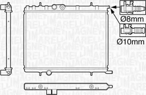 Magneti Marelli 350213119800 - Radiateur, refroidissement du moteur cwaw.fr