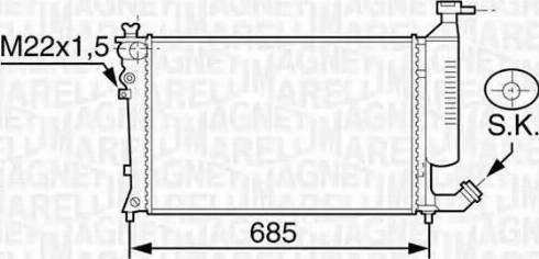 Magneti Marelli 350213119200 - Radiateur, refroidissement du moteur cwaw.fr