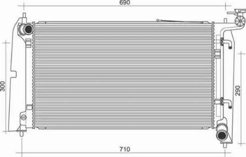Magneti Marelli 350213116500 - Radiateur, refroidissement du moteur cwaw.fr