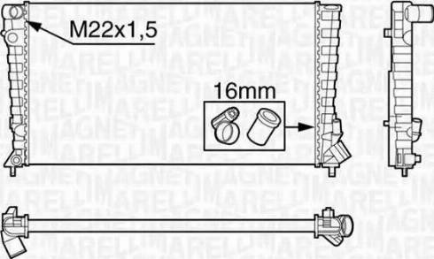 Magneti Marelli 350213118500 - Radiateur, refroidissement du moteur cwaw.fr