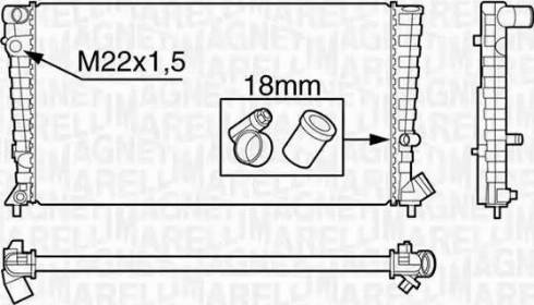 Magneti Marelli 350213118300 - Radiateur, refroidissement du moteur cwaw.fr