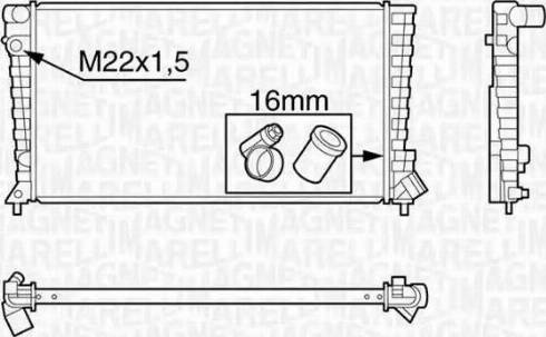 Magneti Marelli 350213118200 - Radiateur, refroidissement du moteur cwaw.fr