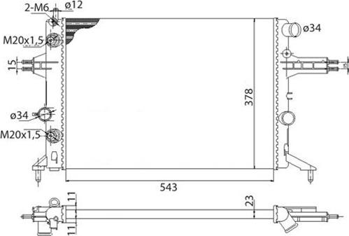 Magneti Marelli 350213112003 - Radiateur, refroidissement du moteur cwaw.fr