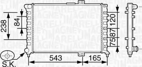 Magneti Marelli 350213117500 - Radiateur, refroidissement du moteur cwaw.fr