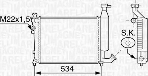 Magneti Marelli 350213117700 - Radiateur, refroidissement du moteur cwaw.fr