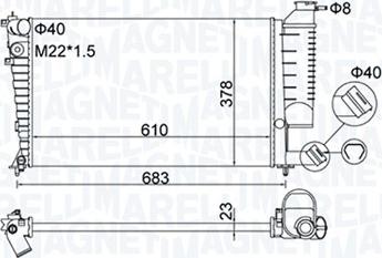 Magneti Marelli 350213189500 - Radiateur, refroidissement du moteur cwaw.fr