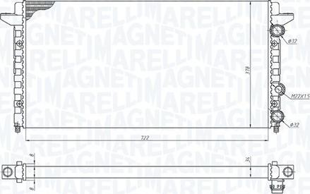 Magneti Marelli 350213189200 - Radiateur, refroidissement du moteur cwaw.fr