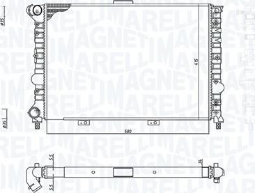 Magneti Marelli 350213184900 - Radiateur, refroidissement du moteur cwaw.fr