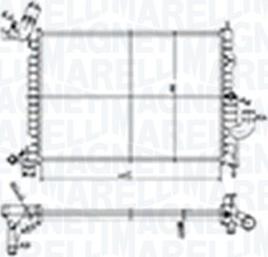 Magneti Marelli 350213184500 - Radiateur, refroidissement du moteur cwaw.fr