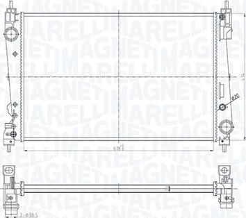 Magneti Marelli 350213184300 - Radiateur, refroidissement du moteur cwaw.fr