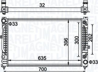 Magneti Marelli 350213185500 - Radiateur, refroidissement du moteur cwaw.fr