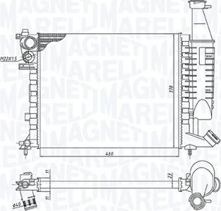 Magneti Marelli 350213186300 - Radiateur, refroidissement du moteur cwaw.fr