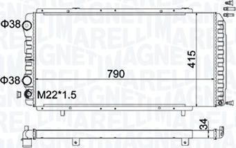 Magneti Marelli 350213180900 - Radiateur, refroidissement du moteur cwaw.fr