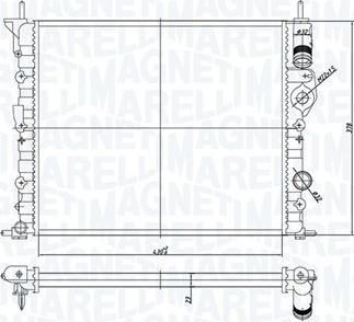 Magneti Marelli 350213180400 - Radiateur, refroidissement du moteur cwaw.fr