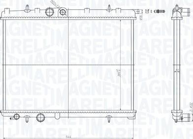 Magneti Marelli 350213180500 - Radiateur, refroidissement du moteur cwaw.fr