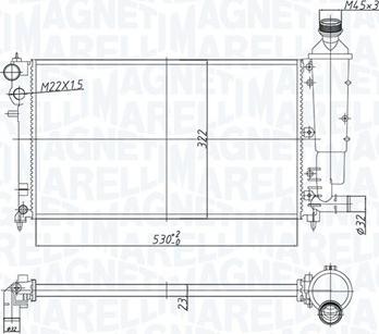 Magneti Marelli 350213181300 - Radiateur, refroidissement du moteur cwaw.fr